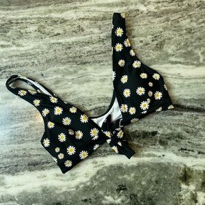 Floral Daisy Bikini Top Womens Size Small